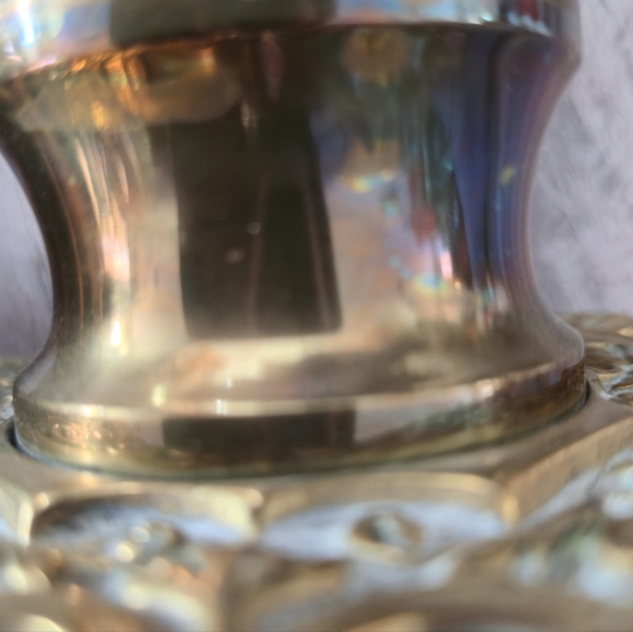 Antique Brass Double Inkwell Ornate Victorian Glass Inserts - Picture 9 of 15